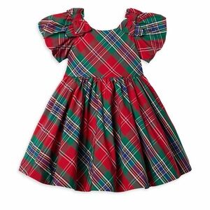 NWT Janie and Jack Little Girl’s Tartan Holiday Plaid Dress